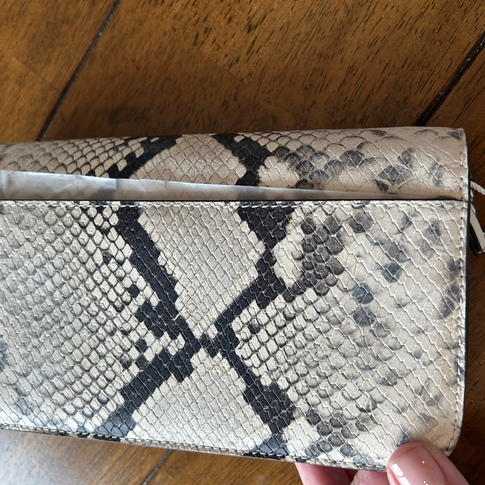 Tory Burch Snake Print Clutch - Black and Gray - Picture 10 of 13